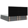 vidaXL Lit avec rangement et matelas Gris fonc&eacute; 200 x 200 cm Polyester
