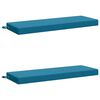 vidaXL Coussins de banc 2 pi&egrave;ces SOEST 2 pc 100 % polyester Bleu clair