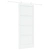 vidaXL Porte coulissante Blanc 83 x 202 cm Bois de pin massif