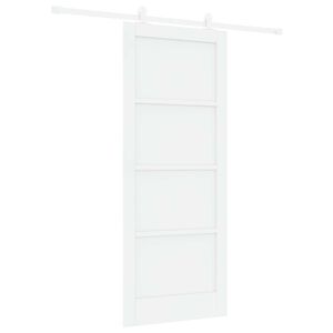 vidaXL Porte coulissante Blanc 83 x 202 cm Bois de pin massif
