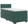 vidaXL Lit boxspring avec matelas Vert fonc&eacute; 90 x 200 cm Velours