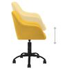 vidaXL Chaises pivotantes à manger lot de 2 jaune tissu