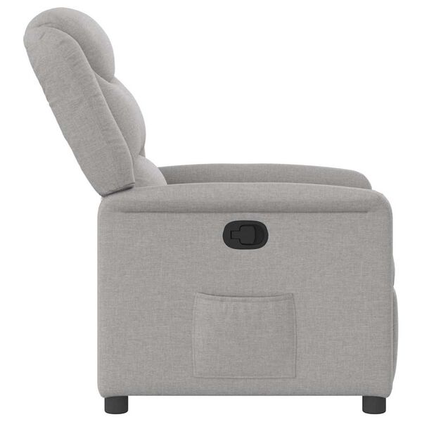 vidaXL Fauteuil inclinable gris nuage tissu