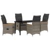 vidaXL Ensemble de salle &agrave; manger pour jardin 5 pc Gris polyrotin