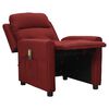 vidaXL Fauteuil de massage Rouge bordeaux Tissu