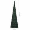 vidaXL Sapin de No&euml;l with LED String Lights Vert 150 x 150 cm PVC