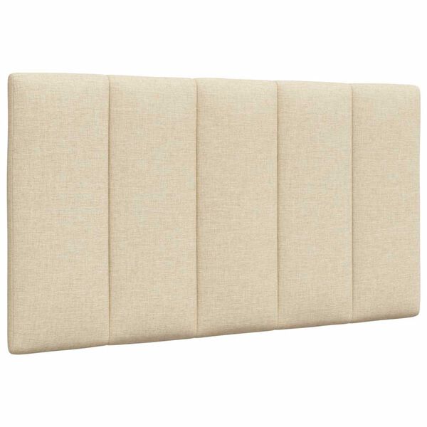 vidaXL Coussin de t&ecirc;te de lit Hanko cr&egrave;me 90 cm tissu