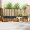 vidaXL Ensemble de canap&eacute;s d'ext&eacute;rieur 7 pcs Naturel et Anthracite
