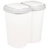 vidaXL Bac &agrave; d&eacute;chets Blanc 49,5 x 30 x 46,5 cm PP
