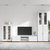 vidaXL Ensemble meuble TV avec tiroir FLORIN Blanc Bois d'ing&eacute;nierie