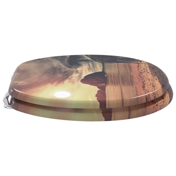 vidaXL Si&egrave;ge de toilette Orange 44 x 38 cm Panneau MDF