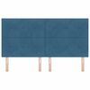 vidaXL T&ecirc;te de lit avec t&ecirc;te de lit Bleu fonc&eacute; 180 cm Cuir synth&eacute;tique