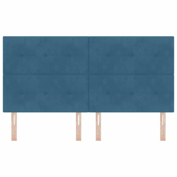 vidaXL T&ecirc;te de lit avec t&ecirc;te de lit Bleu fonc&eacute; 180 cm Cuir synth&eacute;tique