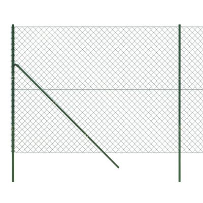 vidaXL Clôture en mailles de chaîne vert 1,8x25 m