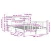 vidaXL Lit biblioth&egrave;que sans matelas 135x190 cm bois de pin massif