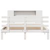 vidaXL Lit bibliothèque sans matelas blanc 140x200 cm bois pin massif