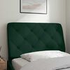 vidaXL Coussin de t&ecirc;te de lit vert fonc&eacute; 80 cm velours