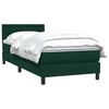 vidaXL Sommier &agrave; lattes de lit et matelas vert fonc&eacute; 80x220 cm velours