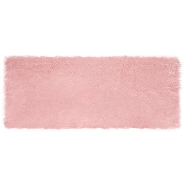 vidaXL Tapis en fausse Tafalla Rose 80 x 200 cm Polyester