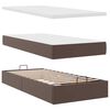 VidaXL Cadre de lit ottoman avec matelas marron 180x200 cm similicuir
