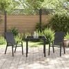 vidaXL Ensemble de salle à manger pour jardin 5 pcs Noir