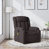 vidaXL Fauteuil de massage inclinable Marron fonc&eacute; Tissu