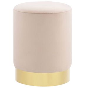 vidaXL Tabouret Abricot et dor&eacute; Velours 28 x 36 cm