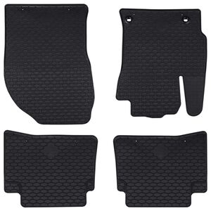 vidaXL Tapis de voiture 4 pcs Noir Caoutchouc