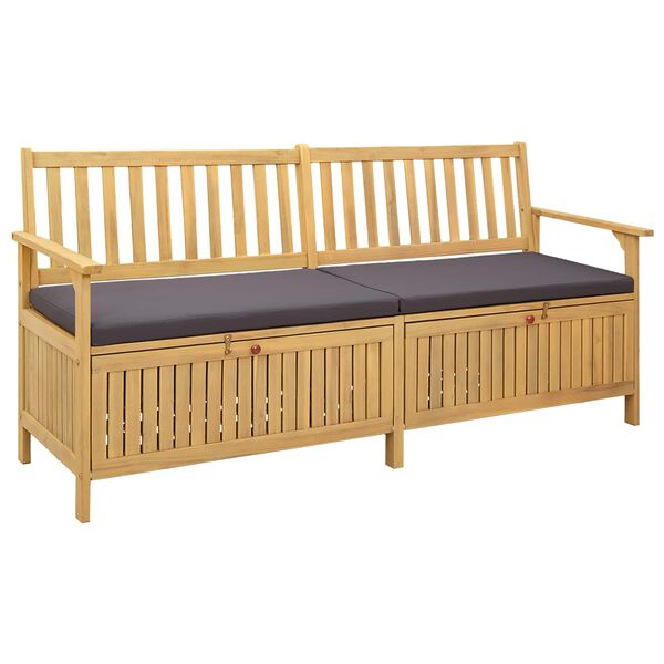 vidaXL Banc de rangement avec coussin avec stockage avec porte