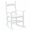 vidaXL Chaises à bascule enfants lot de 2 blanc bois peuplier massif