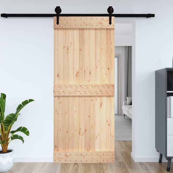 vidaXL Porte NARVIK Naturel 100 x 210 cm Bois de pin massif
