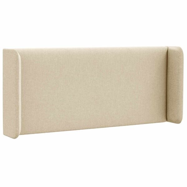 vidaXL Oreille de t&ecirc;te de lit Cr&egrave;me 40,5 x 40,5 x 4 cm tissu