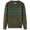 vidaXL Pull-over tricot&eacute; pour enfants kaki 104
