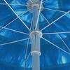 vidaXL Parasol de plage Hawaii bleu 300 cm