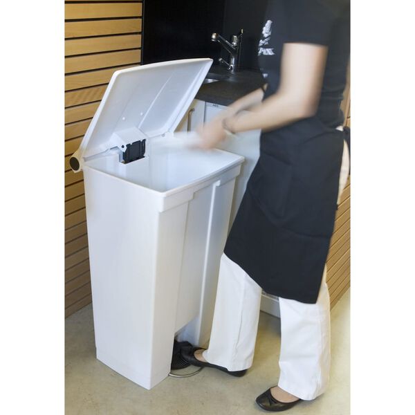 Rubbermaid Poubelle &agrave; p&eacute;dale classique 87 L Blanc