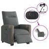 vidaXL Fauteuil inclinable &eacute;lectrique gris fonc&eacute; tissu