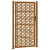 vidaXL Portail de jardin 100x200 cm en acier patin&eacute; avec croix