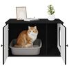 vidaXL Maison pour chat Noir 85 x 55 x 50,5 cm Bois d'ing&eacute;nierie