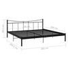 vidaXL Cadre de lit sans matelas noir métal 200x200 cm