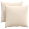 vidaXL Coussins de canap&eacute; 2 pc tissu Beige 45 x 45 cm
