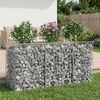 vidaXL Lit sur&eacute;lev&eacute; gabion Argent&eacute; 150 x 50 x 80 cm Acier galvanis&eacute;