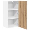 vidaXL Armoire suspendue Ch&ecirc;ne Artisan et Blanc 40 x 31 x 80 cm
