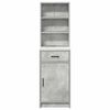 vidaXL Haut Armoire Gris b&eacute;ton 40 x 40,5 x 135 cm Bois d'ing&eacute;nierie