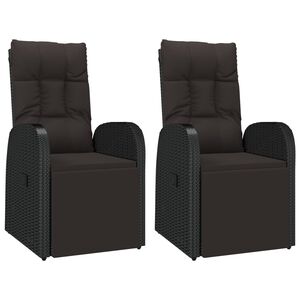 vidaXL Chaises de jardin inclinables coussins lot de 2 R&eacute;sine tress&eacute;e