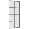 vidaXL Porte coulissante kit de quincaillerie noir 90x205 cm verre ESG