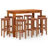 vidaXL Ensemble de bar de jardin 9 pcs Bois d'acacia solide