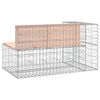 vidaXL Banc jardin design gabion 122x71x65,5 cm bois massif de douglas