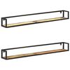 vidaXL &Eacute;tag&egrave;res murales 2 pcs 160 cm Bois de r&eacute;cup&eacute;ration massif