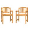 vidaXL Chaises de jardin lot de 2 58x59x88 cm bois de teck solide
