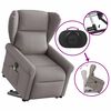 vidaXL Fauteuil inclinable de massage électrique Taupe Tissu